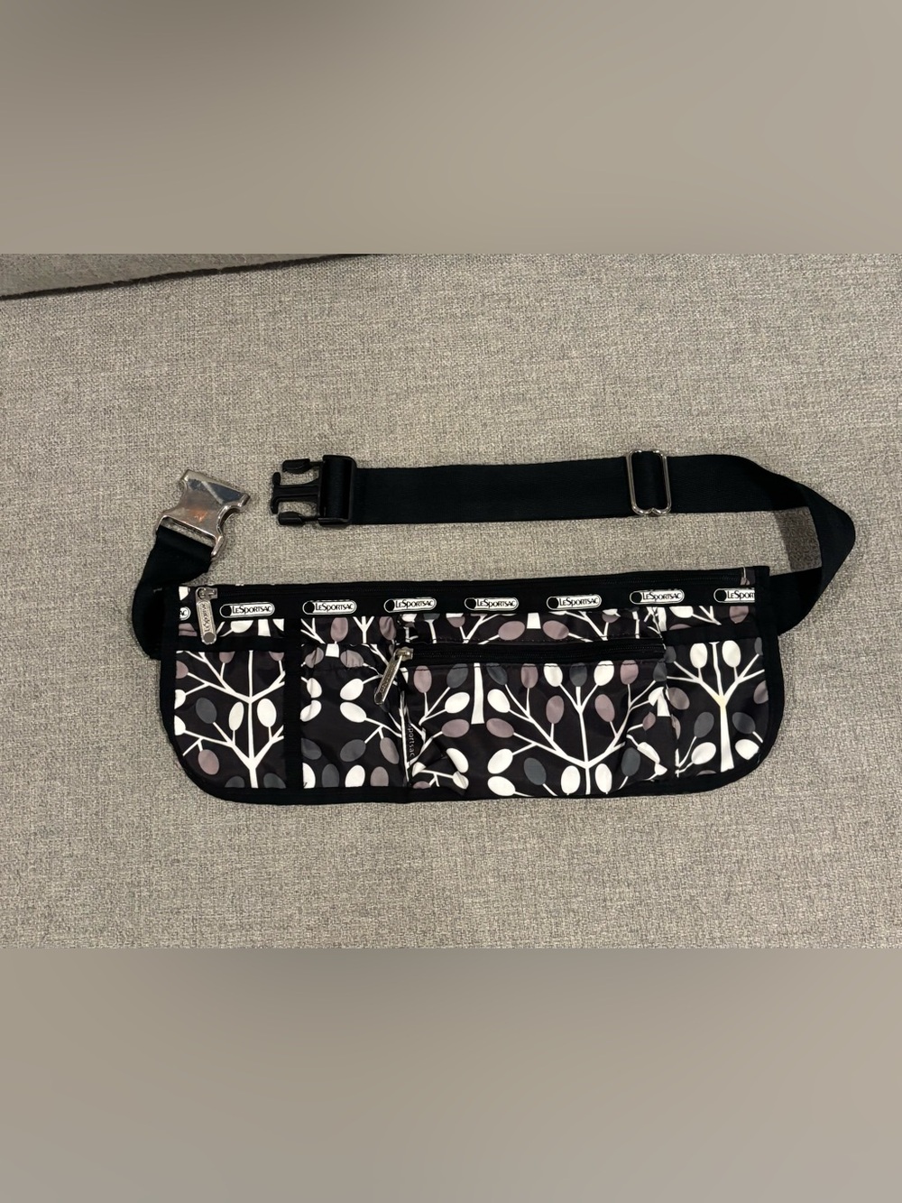 Lesportsac Black Floral Print Waist Pouch